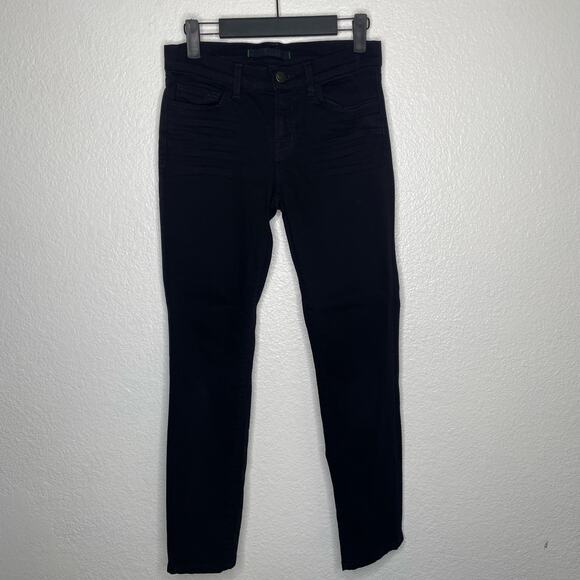 J. Brand Womens Jeans Size 25 Black Skinny Leg Denim Dark Wash Causal Wear - Picture 1 of 14